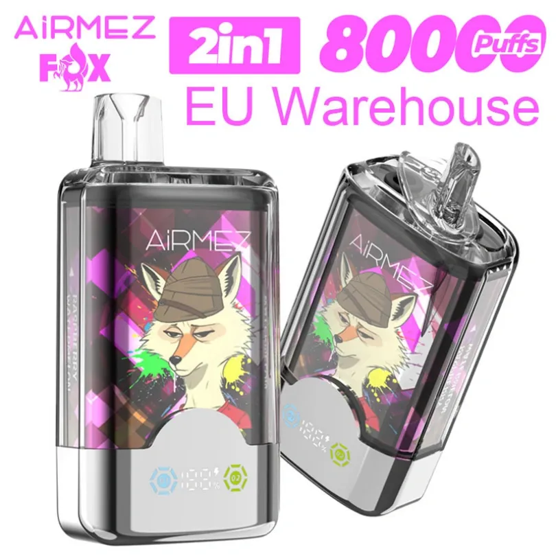 Airmez 80000 Puffs 80K Fox 2 trong 1 Dual-Hương vị Vape dùng một lần