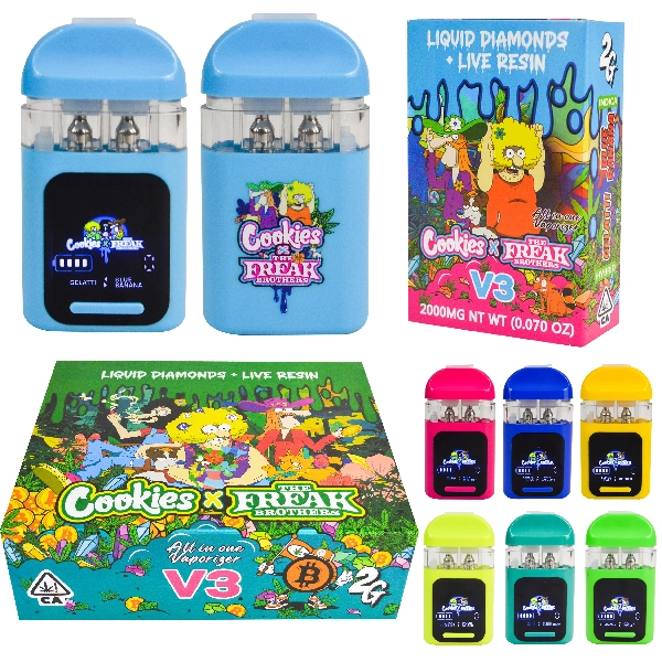Cookies rỗng X Freak Brothers V3 Switch Vape dùng một lần kép 2G