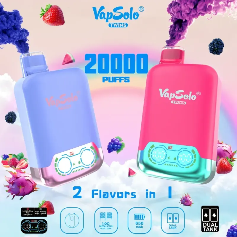 VapSolo Twins 20000 Puffs Dual Flavor Disposable Vape