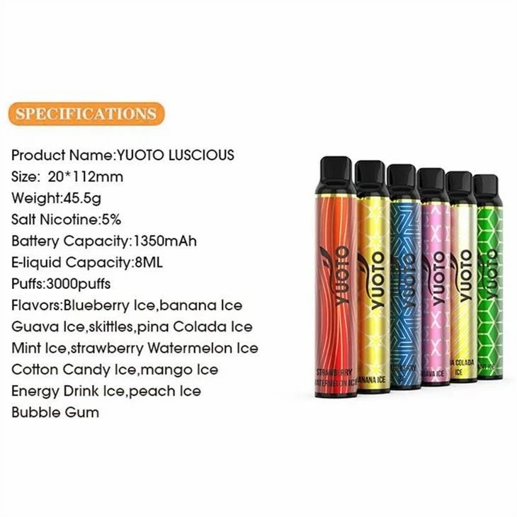 Yuoto Luscious 3000 Puffs Disposable Vape factory